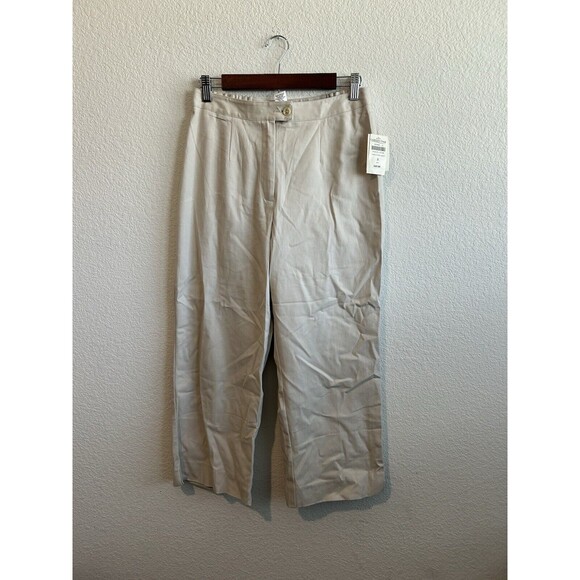 Coldwater Creek Pants Womens 8 Tan Natural Fit Cotton Stretch Twill Crop Capri - Picture 1 of 8